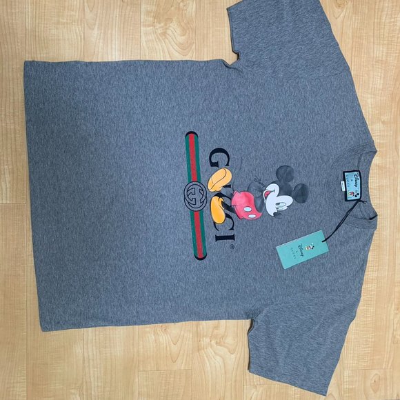 Gucci x Disney Oversized Logo-Print T-shirt Grey - Picture 7 of 12